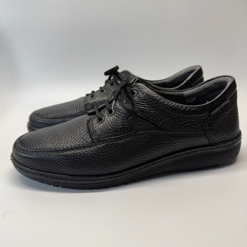 Mephisto Trampolins Shoes Mens 11.5 Black Pebble Grain Leather Comfort